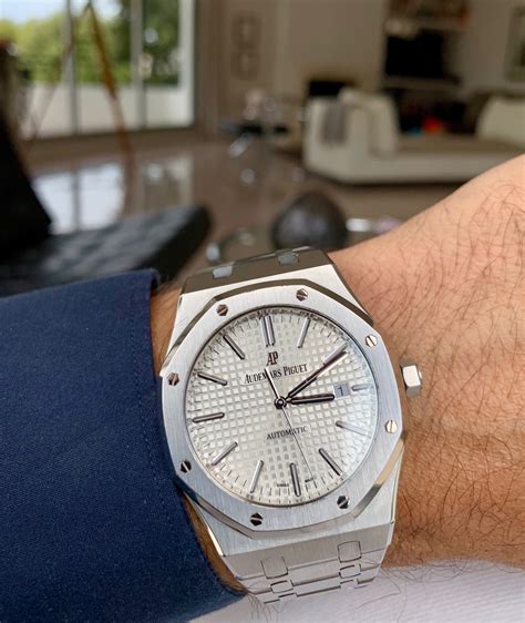 audemars piguet royal oak 15400 white dial|ap royal oak two tone.